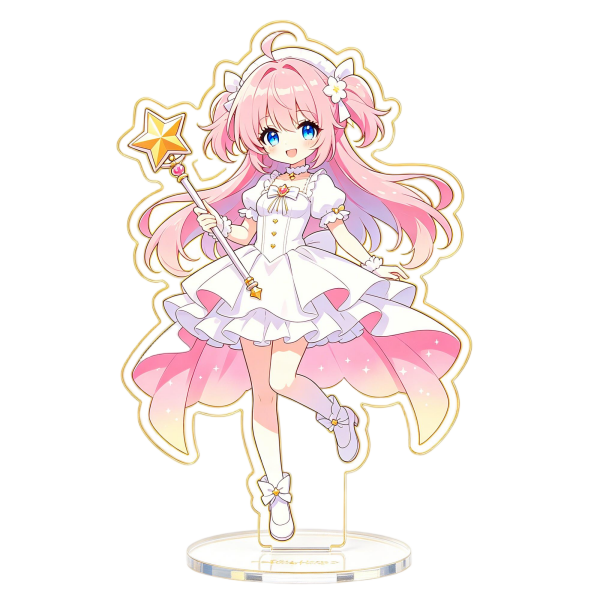 Pink Hair Magical Girl Acrylic Standee
