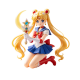 Kneeling Sailor Moon With Magic Wand Figure