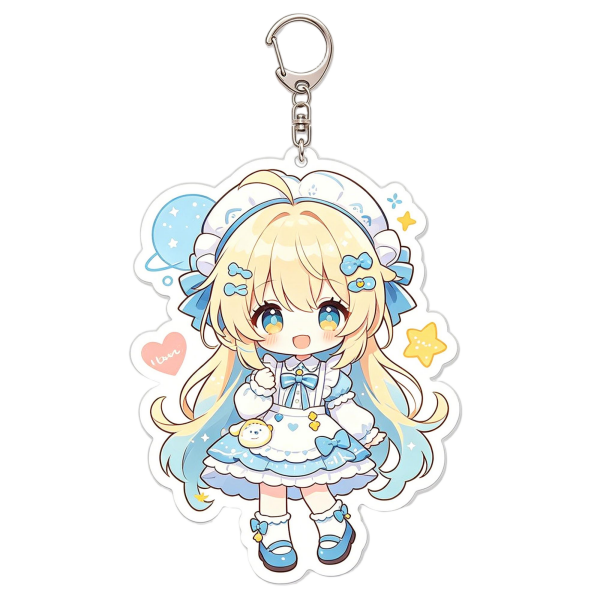 Blonde Lolita Chibi Acrylic Keychain