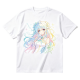 Multicolor Line Art Magical Girl T-Shirt