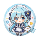 Chibi Maid Girl Round Plush Pillow