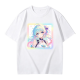 Pastel Gradient Anime Girl Portrait T-Shirt